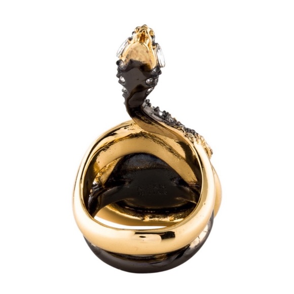 Alexis Bittar Vanitas Coiled Serpent Crystal Snake  Cocktail Ring - Picture 14 of 16